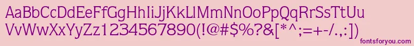 QuorumstdBook Font – Purple Fonts on Pink Background