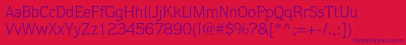 QuorumstdBook Font – Purple Fonts on Red Background