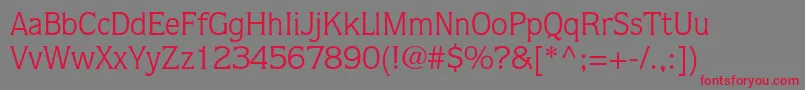 QuorumstdBook Font – Red Fonts on Gray Background