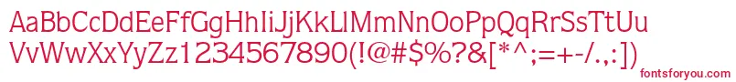 QuorumstdBook Font – Red Fonts on White Background