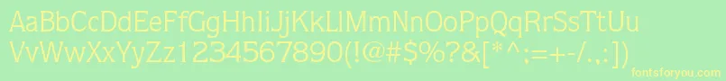 QuorumstdBook Font – Yellow Fonts on Green Background