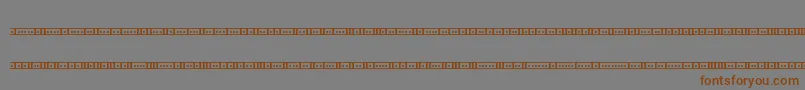 フォントBinary01sBrk – 茶色の文字が灰色の背景にあります。