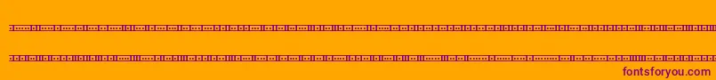 Binary01sBrk-Schriftart – Violette Schriften auf orangefarbenem Hintergrund