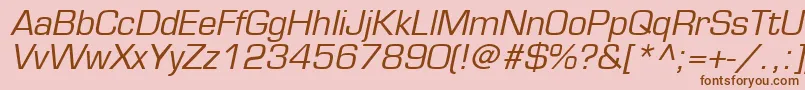 Square721BtItalic Font – Brown Fonts on Pink Background