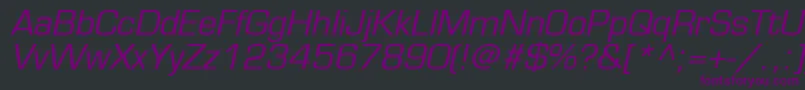 Square721BtItalic Font – Purple Fonts on Black Background