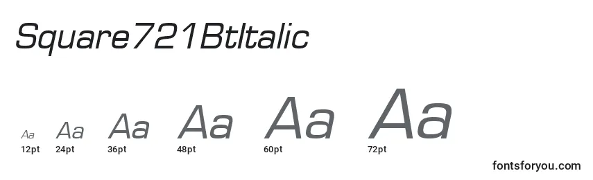 Размеры шрифта Square721BtItalic
