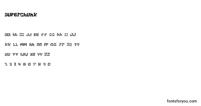 Fuente Superchunk - alfabeto, números, caracteres especiales