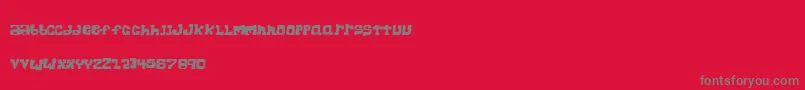 Superchunk Font – Gray Fonts on Red Background
