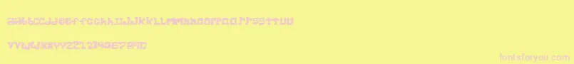Superchunk Font – Pink Fonts on Yellow Background