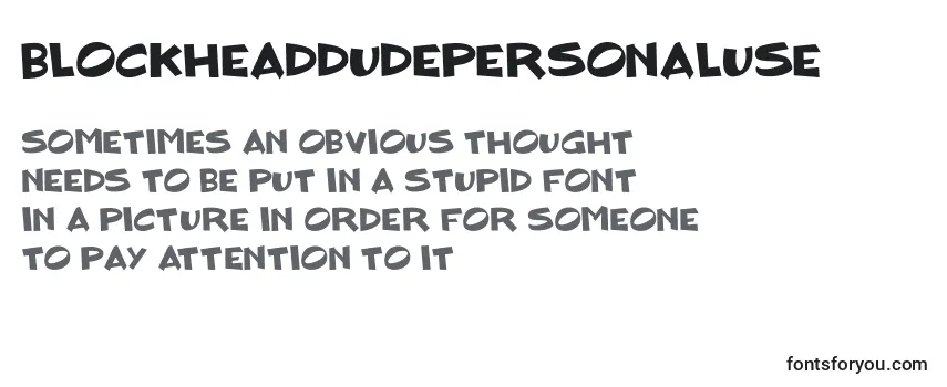 Review of the BlockheadDudePersonalUse Font