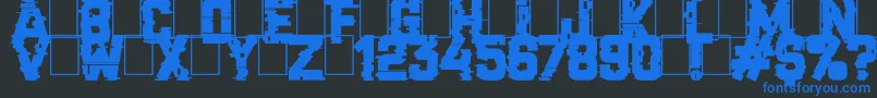 CrackedCode Font – Blue Fonts on Black Background