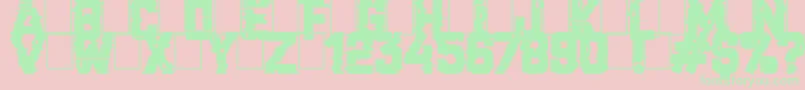 CrackedCode Font – Green Fonts on Pink Background