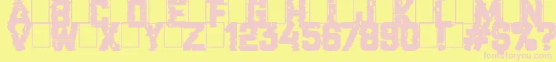 CrackedCode Font – Pink Fonts on Yellow Background