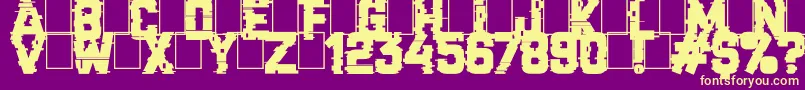 CrackedCode Font – Yellow Fonts on Purple Background