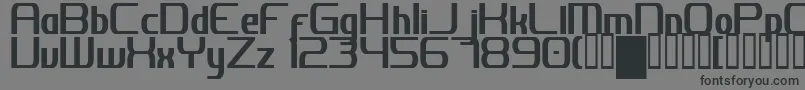 JhDigitalNominal-fontti – mustat fontit harmaalla taustalla