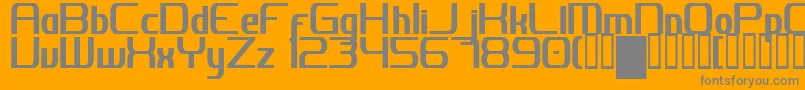 Шрифт JhDigitalNominal – серые шрифты на оранжевом фоне