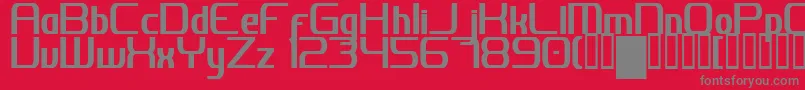 JhDigitalNominal Font – Gray Fonts on Red Background
