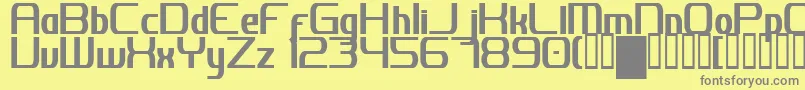 JhDigitalNominal Font – Gray Fonts on Yellow Background