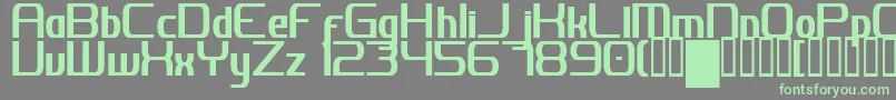 Police JhDigitalNominal – polices vertes sur fond gris