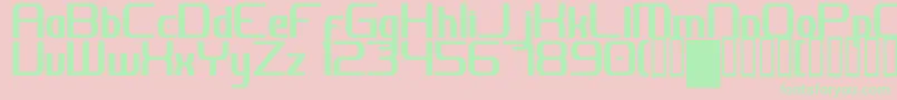 JhDigitalNominal Font – Green Fonts on Pink Background