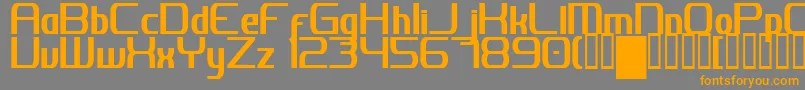 Fonte JhDigitalNominal – fontes laranjas em um fundo cinza
