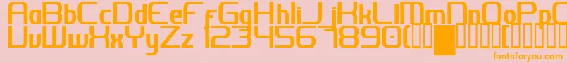 Lisätietoja JhDigitalNominal-fontista JhDigitalNominal-fontti – oranssit fontit vaaleanpunaisella taustalla