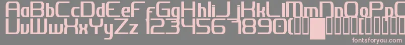 JhDigitalNominal Font – Pink Fonts on Gray Background