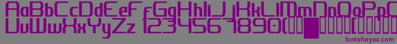 Police JhDigitalNominal – polices violettes sur fond gris
