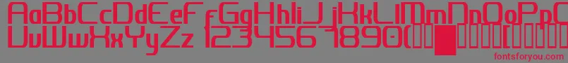 JhDigitalNominal Font – Red Fonts on Gray Background