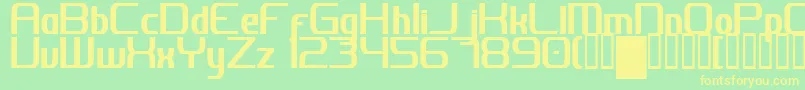 JhDigitalNominal Font – Yellow Fonts on Green Background