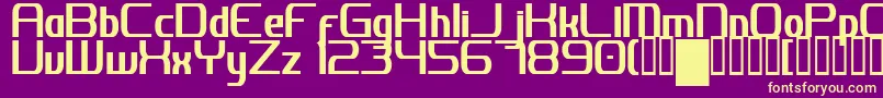 JhDigitalNominal Font – Yellow Fonts on Purple Background