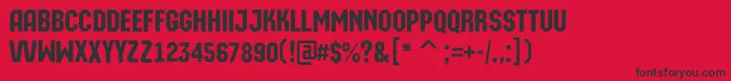 AMachinaortoprk Font – Black Fonts on Red Background