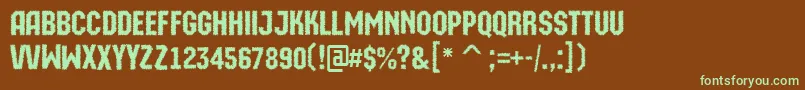 AMachinaortoprk Font – Green Fonts on Brown Background