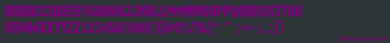 フォントAMachinaortoprk – 黒い背景に紫のフォント