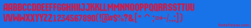 AMachinaortoprk Font – Red Fonts on Blue Background