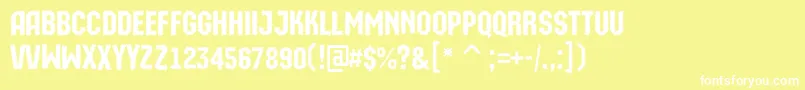 AMachinaortoprk Font – White Fonts on Yellow Background