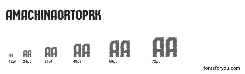 Размеры шрифта AMachinaortoprk