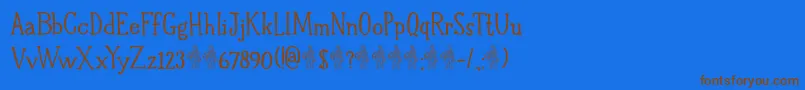 DkHalewynSemibold Font – Brown Fonts on Blue Background