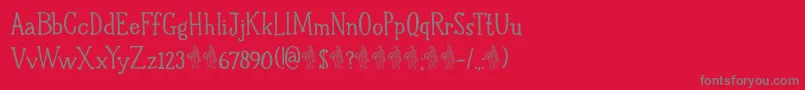 DkHalewynSemibold Font – Gray Fonts on Red Background