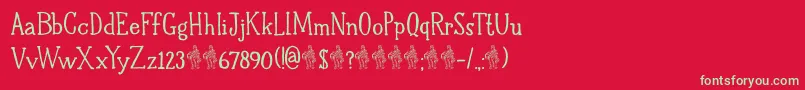 DkHalewynSemibold Font – Green Fonts on Red Background