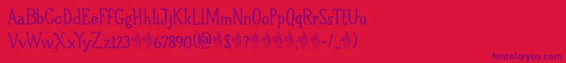 DkHalewynSemibold-Schriftart – Violette Schriften auf rotem Hintergrund