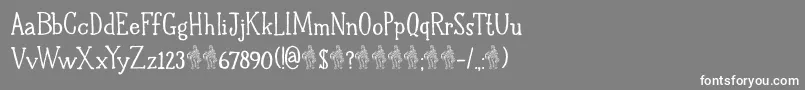 DkHalewynSemibold Font – White Fonts on Gray Background