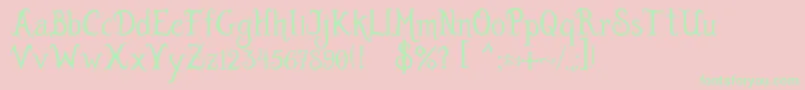 BurtonsDreamsByJenifferZ. Font – Green Fonts on Pink Background