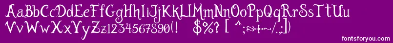 BurtonsDreamsByJenifferZ. Font – White Fonts on Purple Background
