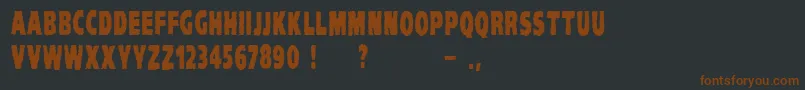 VtcKomikaheadlinerchewdup Font – Brown Fonts on Black Background