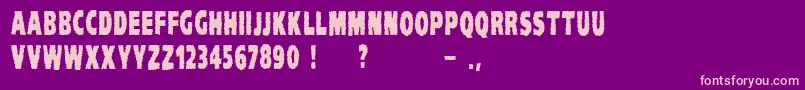 VtcKomikaheadlinerchewdup Font – Pink Fonts on Purple Background