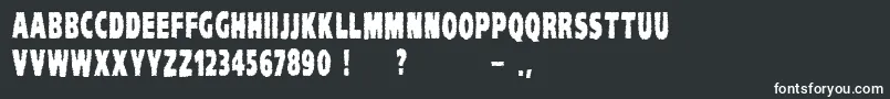 VtcKomikaheadlinerchewdup Font – White Fonts on Black Background