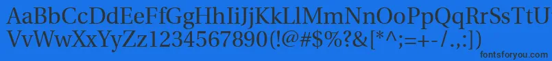 UtopiaRegular Font – Black Fonts on Blue Background
