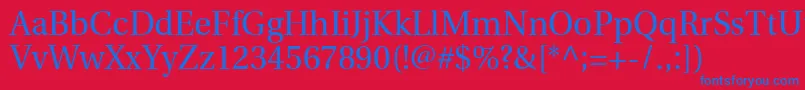 UtopiaRegular Font – Blue Fonts on Red Background
