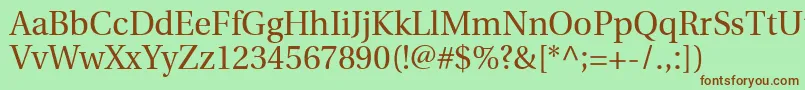 UtopiaRegular Font – Brown Fonts on Green Background